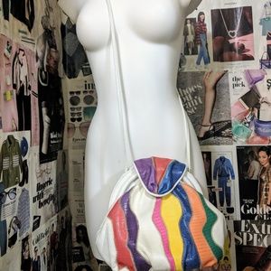 Rainbow vintage crossbody purse